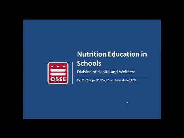 Nutrition Education in Schools