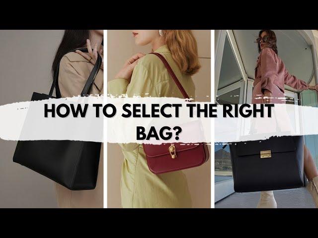 Bag style for Office/work, Everyday and Party! Style tips and tricks! Body type and height