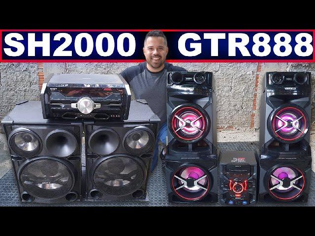 🟢 COMBATE🟢 Sony GTR888 Vs. Sony SH2000🟠Qual o Mini System Sony Mais Potente Tocando em Área Aberta?