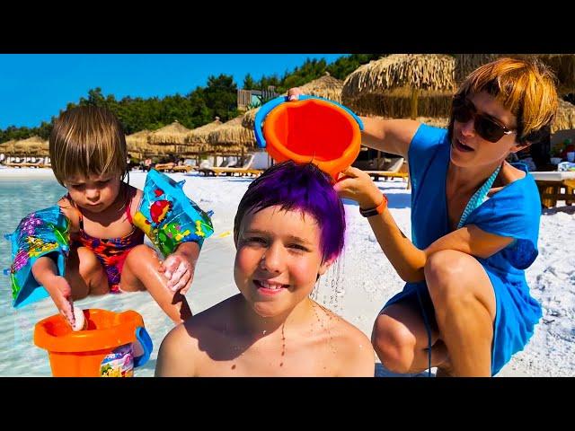 Mi chiamo Bianca - Giochiamo sulla spiaggia! Il Camioncino Leo prende il gelato! Video per bambini