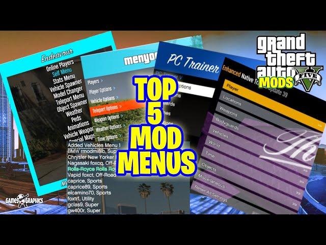 Top 5 Most Downloaded MOD MENUS/TRAINERS [PC] (2020) GTA 5 MODS