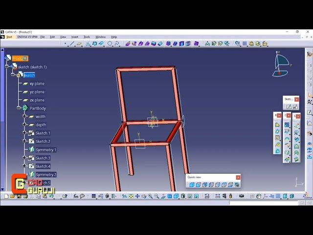 CATIA V5 Tips and Tricks | Structure Design | Editable CAD Modeling| Parametric Design | #cadguruji