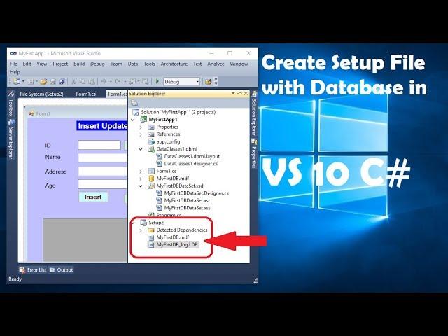 How to Create Setup File in c#.net Windows Application With Database .mdf Step By Step