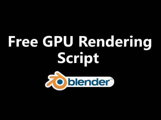 Free GPU Rendering (Blender Tutorial)