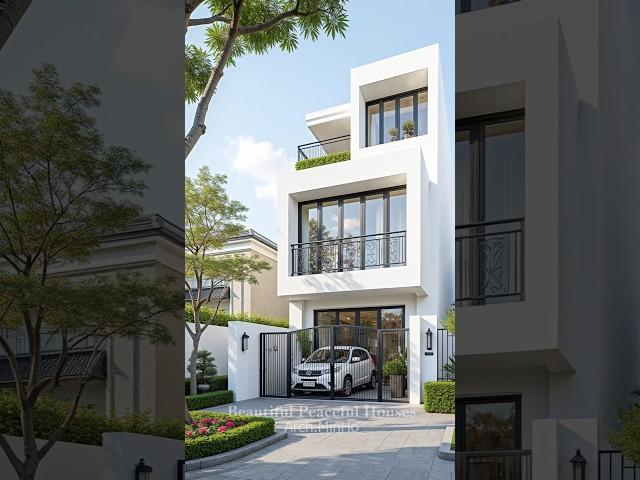 Stunning 3-Story Modern Townhouse in Elegant White