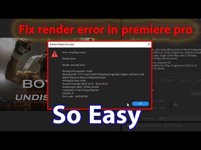 how to fix render error in premiere pro