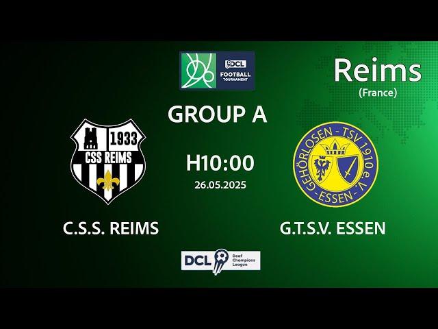 Football 2025 | Men | GROUP A | GAME 01 | C.S.S. REIMS vs G.T.S.V. ESSEN