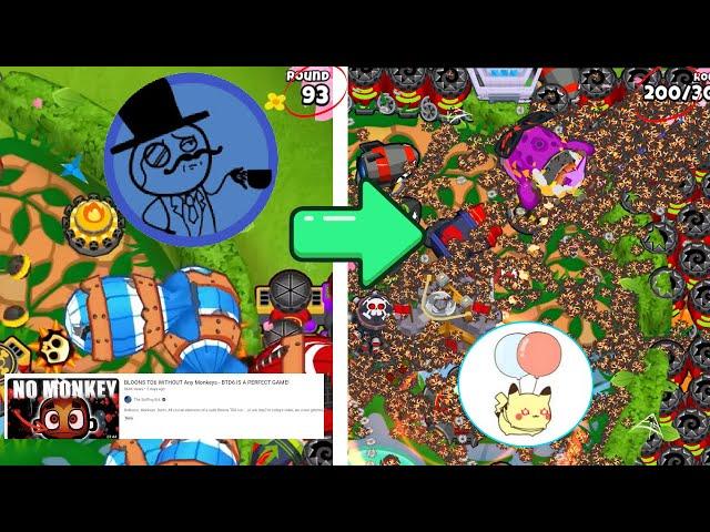 How FAR can you go WITHOUT Monkeys in Bloons TD6?