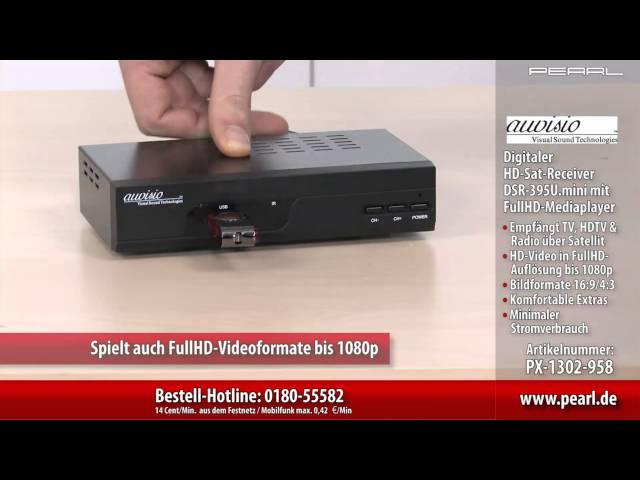 auvisio Digitaler HD-Sat-Receiver DSR-395U.mini mit FullHD-Mediaplayer