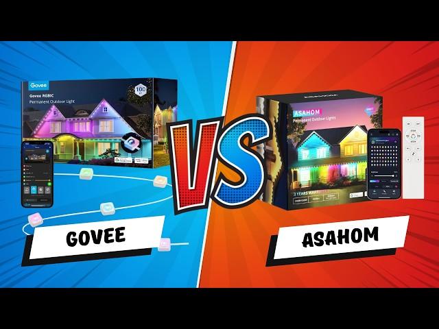 BEST Outdoor Smart Lights? Govee vs Asahom - Permanent Outdoor Lights