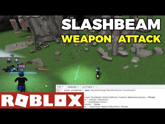 Roblox Studio Sword script that does Damage, Press a key to fire the slashbeam attack!