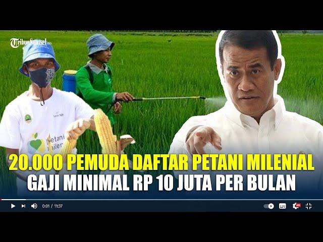 20.000 Pemuda Daftar Petani Milenial, Gaji Minimal Rp 10 Juta Per Bulan