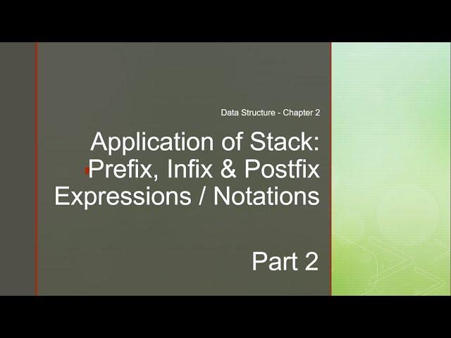 Stack Operations Part 2 using  Infix, Prefix and Postfix Expressions evaluation and conversion.