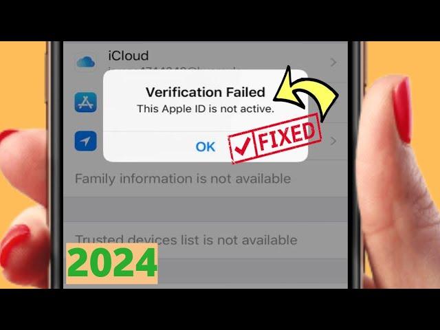 This Apple ID is Not Active 2024 || How To Fix This apple id is not active  2024 || ios 17