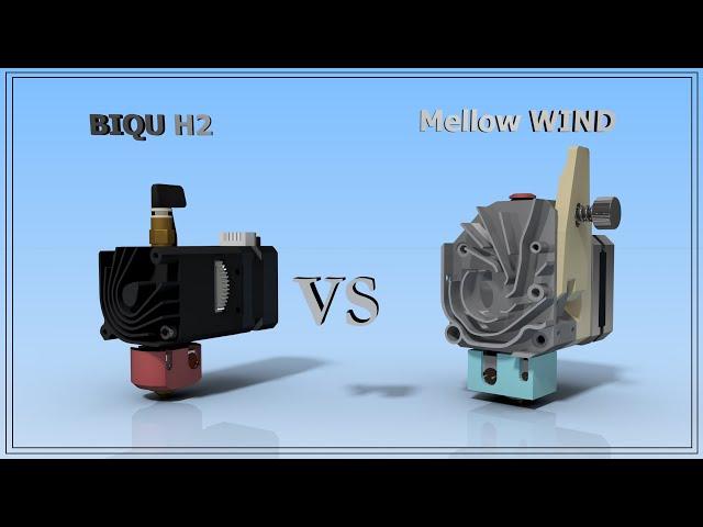 Battle of TOP directsBIQU H2 vs 50BMG WIND Mellow, Comparison of Direct extruders for 3D Printing 