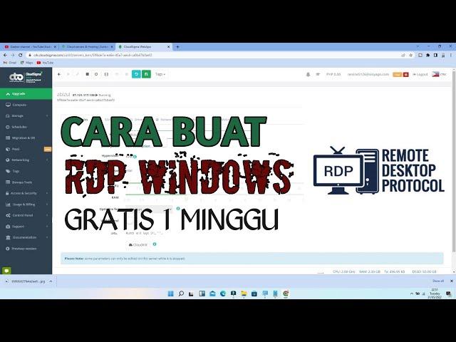 Cara Membuat RDP Windows Gratis 1 Minggu | Cloud Sigma