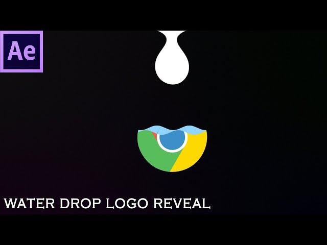 After Effects tutorial - Create Water drop Logo reveal - 125