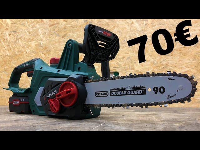 PARKSIDE ® Cordless Chainsaw PKSA 20-Li B2 unboxing and test / 20V Akku-Kettensäge von Lidl für 70€