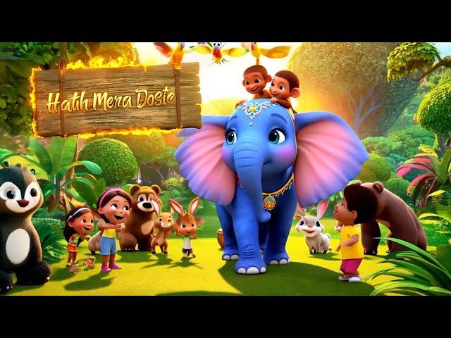 Hathi Mera Dost | 3D Kids Learning Song | Fun Hindi Nursery Rhyme #HathiMeraDost