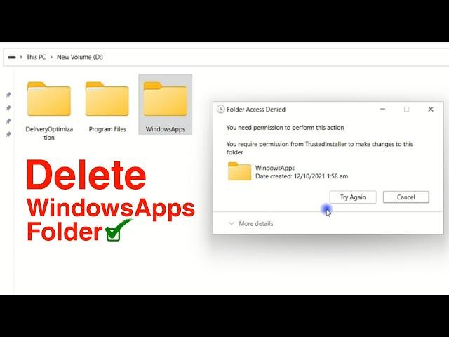 How to Delete the WindowsApps folder on Windows 10/11