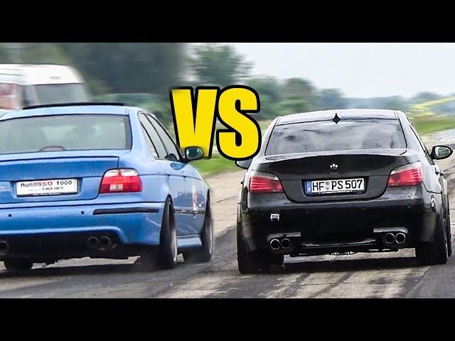 BMW M5 E60 V10 vs M5 E39 V8 - REVS BATTLE!