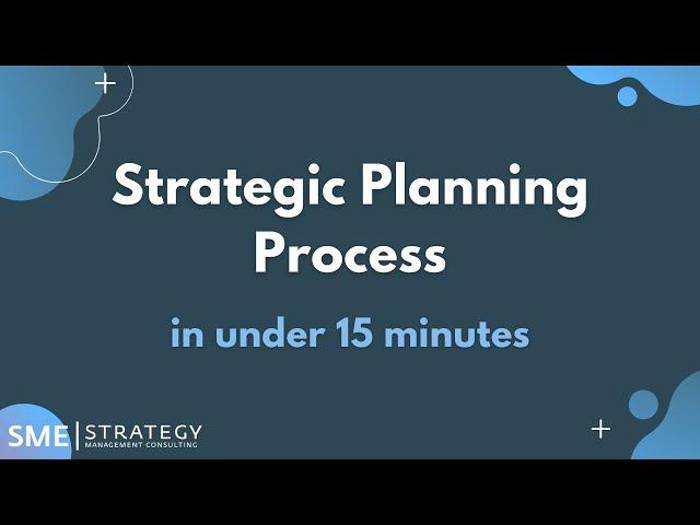 The steps of the strategic planning process in under 15 minutes