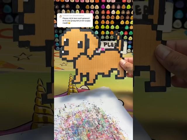 Pixel Art Puppy #puppy #puppies #pixelart #paperdiy #pixel #satisfyingcoloring #pixelartideas