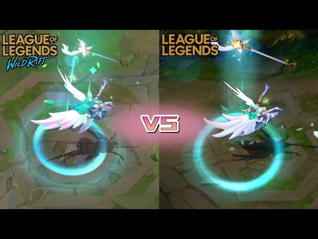 Star Guardian Soraka (Wild Rift) VS Star Guardian Soraka (LoL PC) Skin comparison 