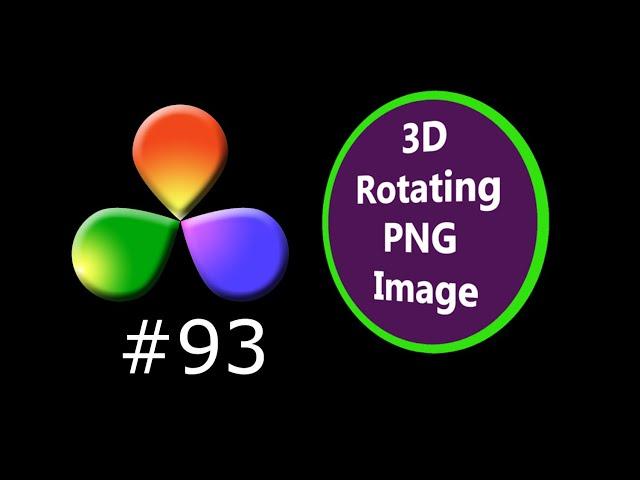 How To Make a PNG Image Rotate Three-Dimensionally In DaVinci Resolve