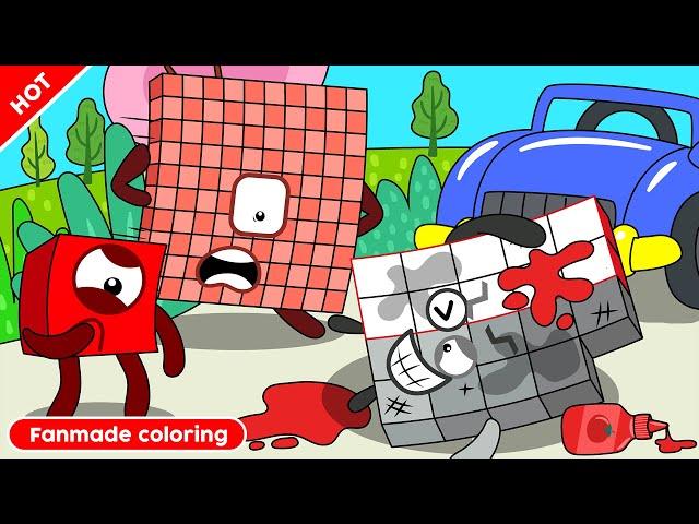 Oh No! Stranger Danger Faked Getting Hurt! Numberblocks Fanmade Coloring Story