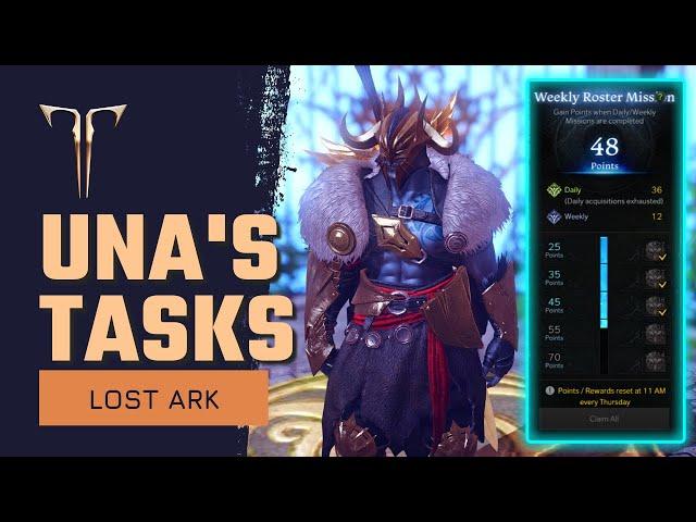 Lost Ark Una's Tasks Beginners Guide | New Player Tutorial | Earn Gold Through Daily & Weekly Quest