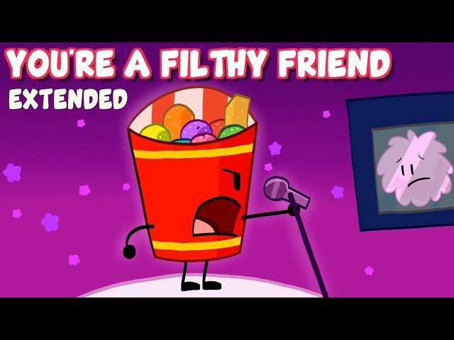 BFDIA 14: You're a Filthy Friend Song Extended Remix | Fries and Bomby Lullaby Song