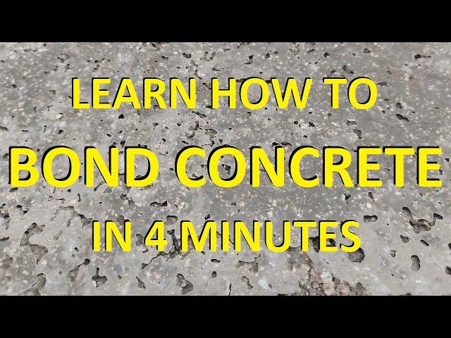 How to bond new concrete to old concrete