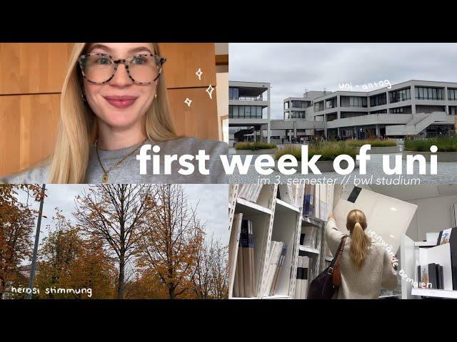 first week of uni || im 3. Semester // bwl studium || weekly vlog || uni-alltag, leinwände bemalen