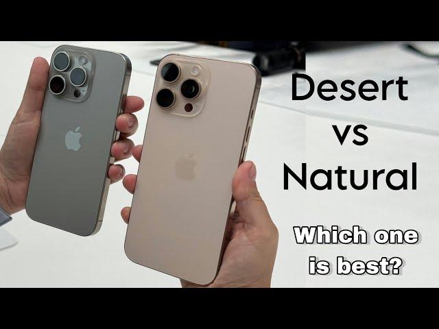 iPhone 16 Pro Desert vs Natural Titanium Color Comparison!