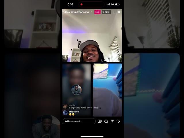 26ar baited Bmg upperclass into getting at bizzy banks part 2 ig live