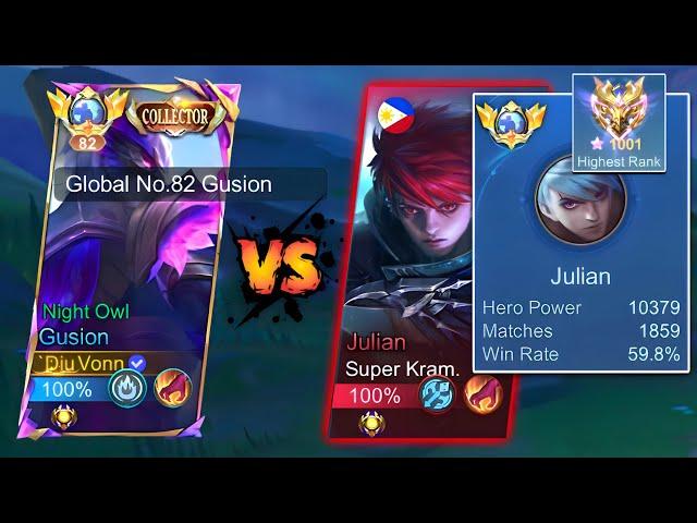 I MET 10,000 MMR PRO JULIAN IN RANK GAME!! ( Top Global VS Top Global )