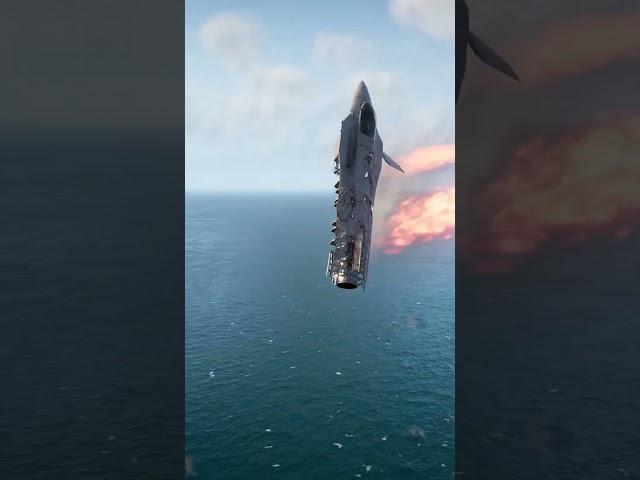 Stunning Graphics: Fighter Jet Crashes as Pilot Ejects Over the Sea Just in Time