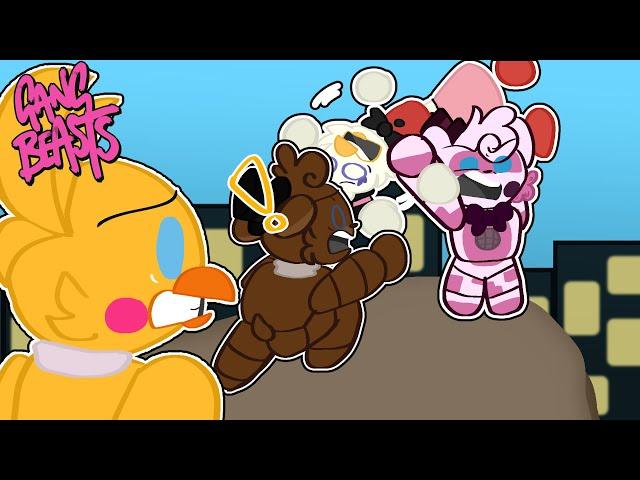 Funtime Freddy VS Freddy's Family in GANG BEASTS!