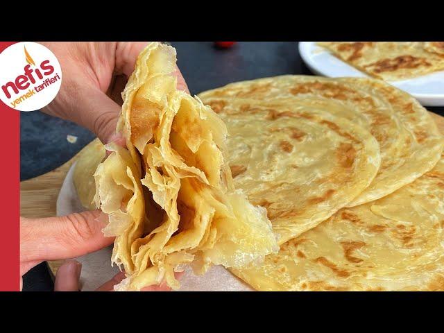 EASIEST TURKISH KATMER RECIPE  NO-YEAST LAYERED FLAT BREAD