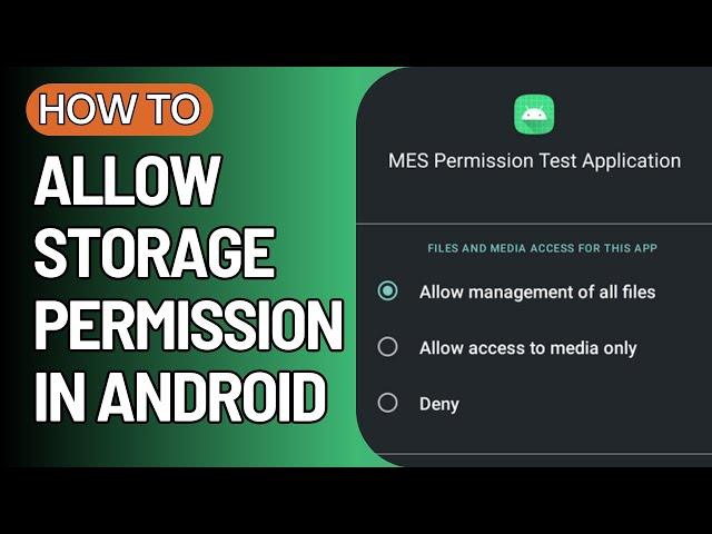 How to Allow Storage Permission in Android | Give Storage Permission Android 2024