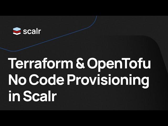 Terraform & OpenTofu No Code Provisioning in Scalr