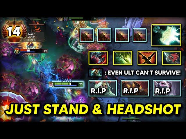 ELECTRO AMMO MID Sniper Just Stand & Headshot Even Physic immune Muerta Can't Survive | 7.37e DOTA 2