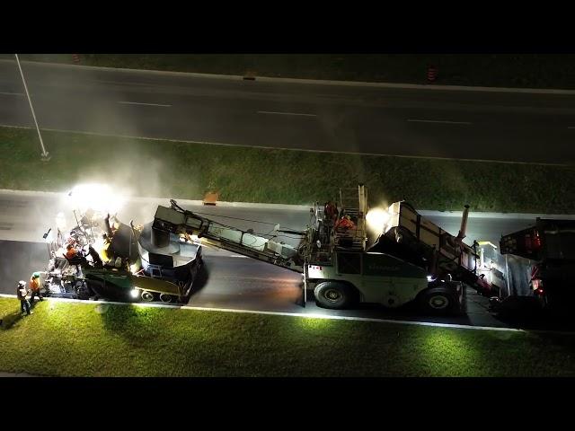 Night time Paving with Thomas Cavanagh on Strandherd Drive