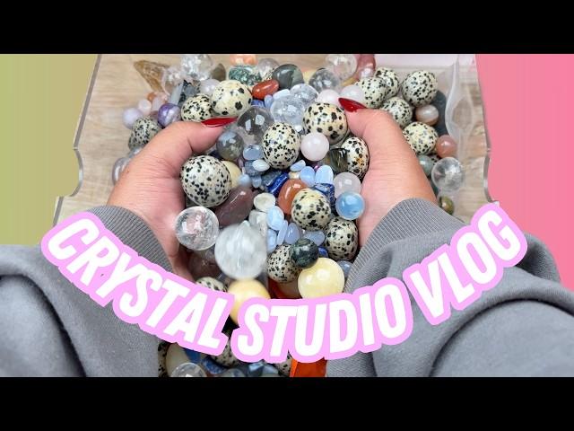  CRYSTAL STUDIO VLOG  SV063 | pack crystal orders with me! make crystal confetti with me!