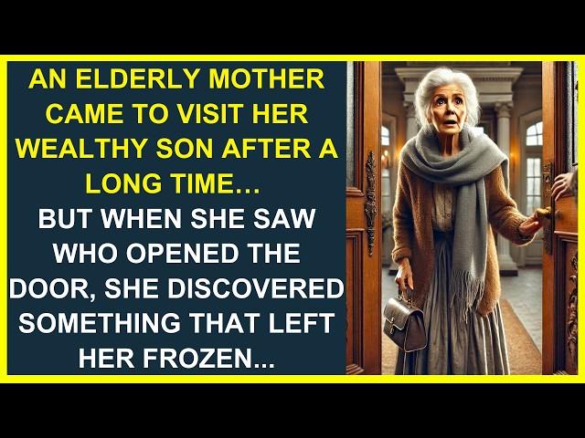 AN ELDERLY MOTHER VISITED HER WEALTHY SON… BUT WHEN SHE OPENED THE DOOR, SHE DISCOVERED SOMETHING...