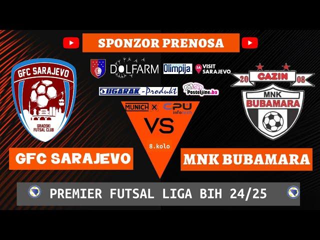 GFC Sarajevo vs MNK Bubamara Cazin -Premier futsal liga BIH 24/25, 8.kolo