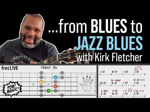 JAZZ Up Your BLUES with Kirk Fletcher's Tasty Guitar Moves! fretLIVE Lesson (Gospel/R&B/Jazz/Blues)