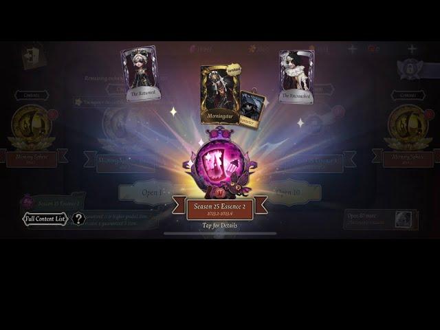 identity v season 25 essence 2 opening