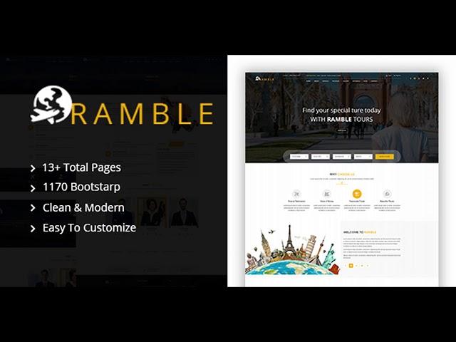 Ramble - Tour & Travel Agency HTML Template | Themeforest Website Templates and Themes